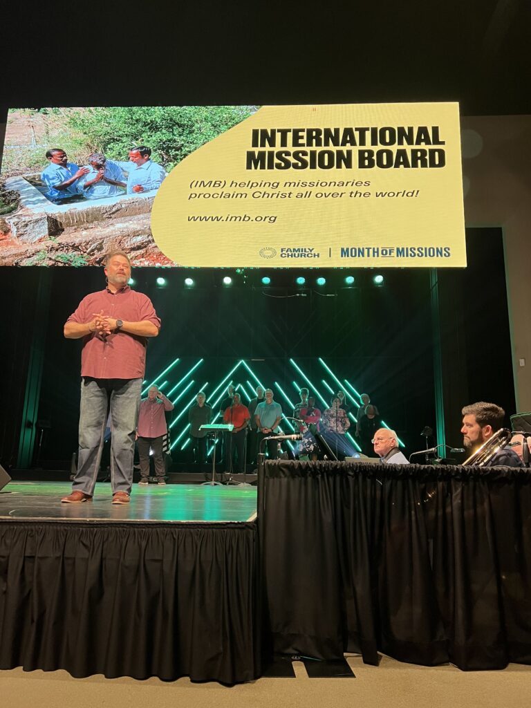 Pastor on a Church stage
