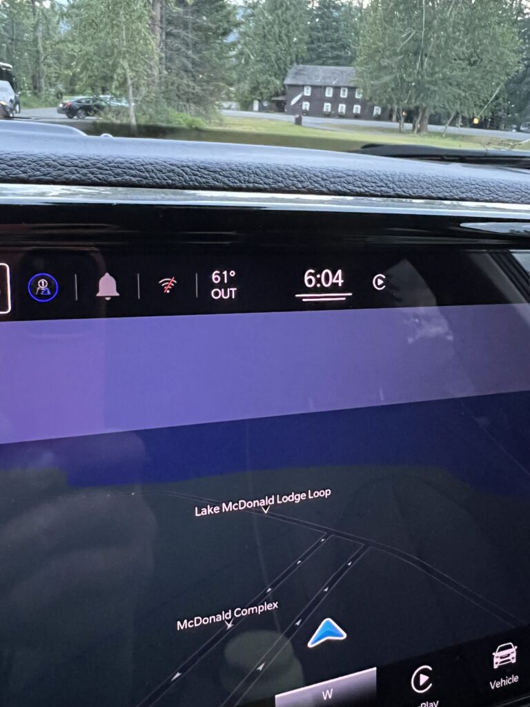 Car navigation screen