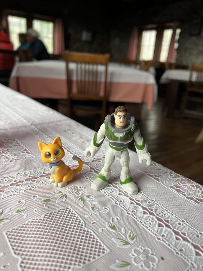 Small Disney figurines in Café