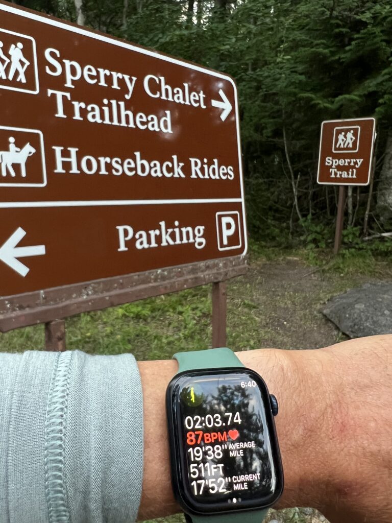 National park trail head sign