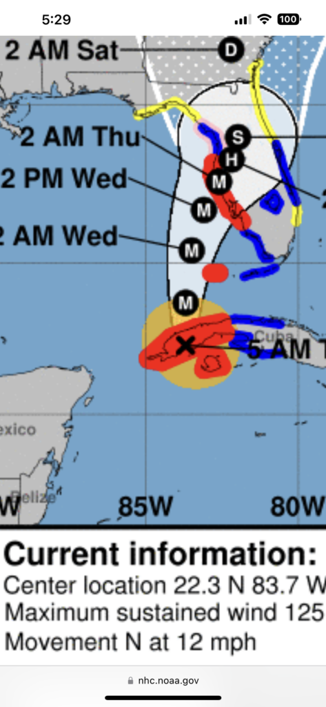 Hurricane Ian path