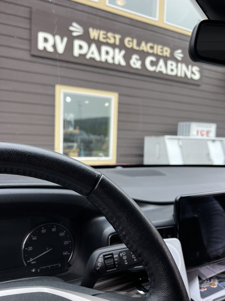RV park office from car