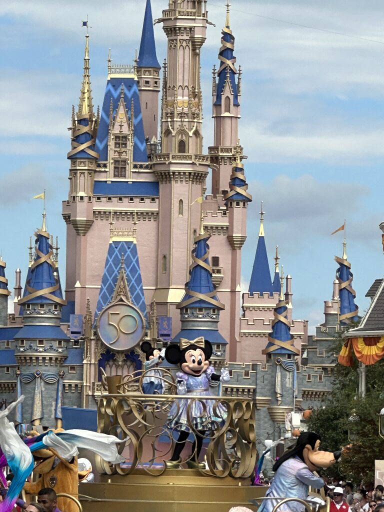 Cinderella Castle and parade floats