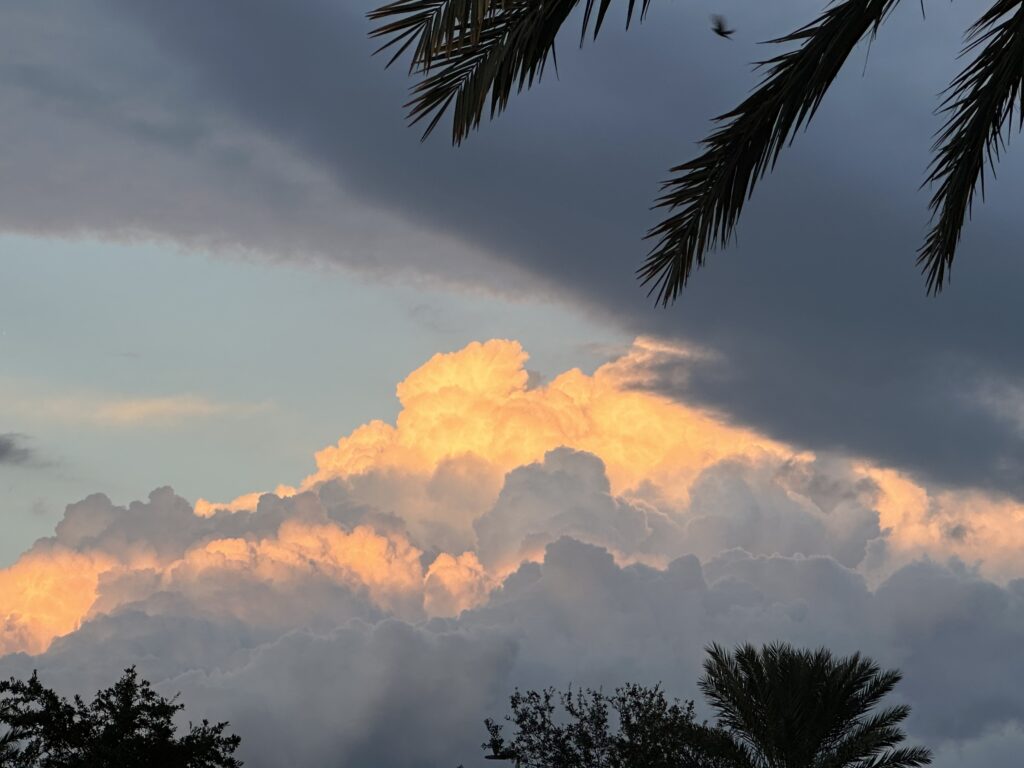 Big clouds at sunset