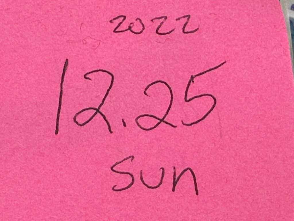 Post it note with numbers