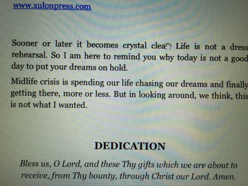 screen short of Jeff Noel's book dedication
