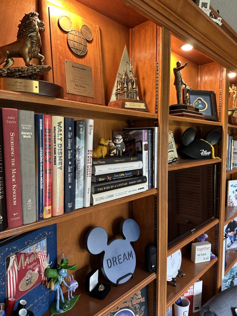 home office bookshelf