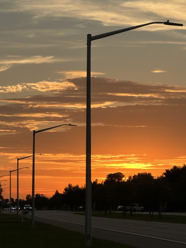 sunset from roadside