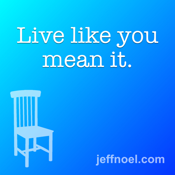 Chair logo with inspirational saying