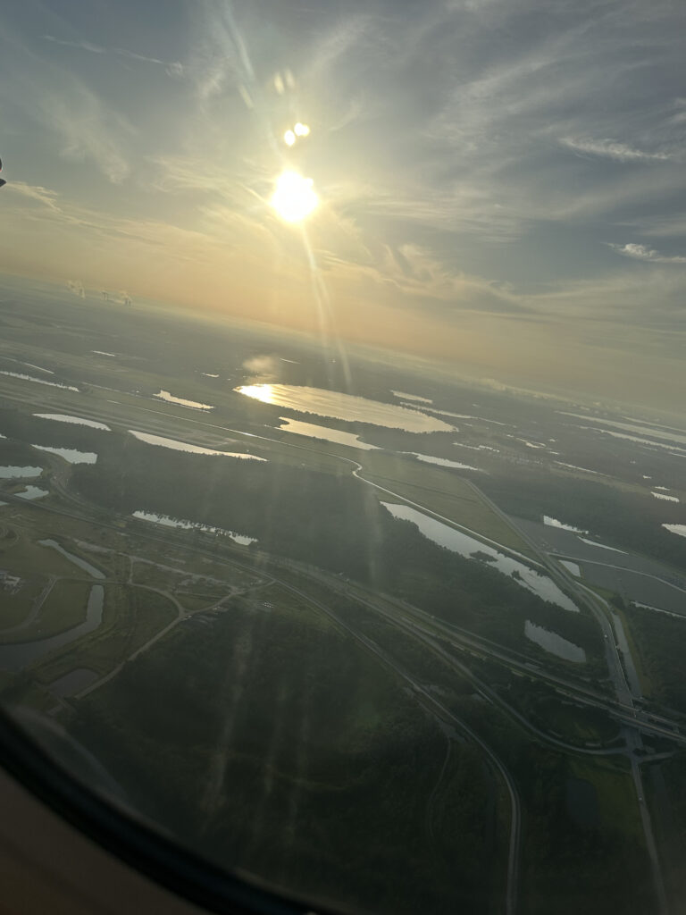 Florida landscape from a jet just after takeoff