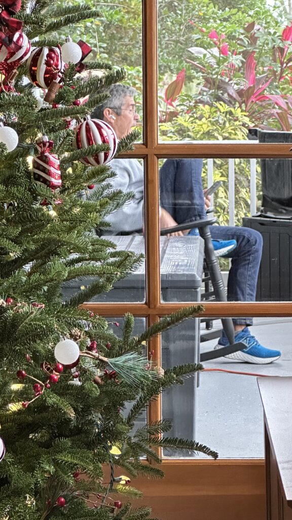 Man sitting on porch