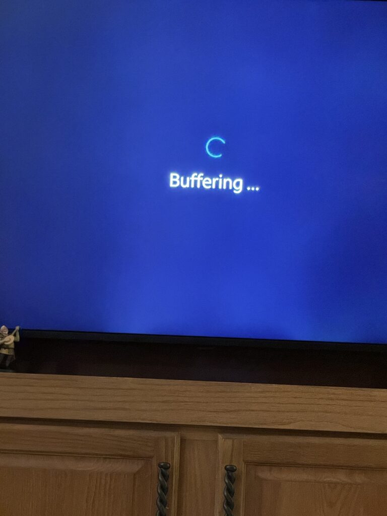 website buffering message