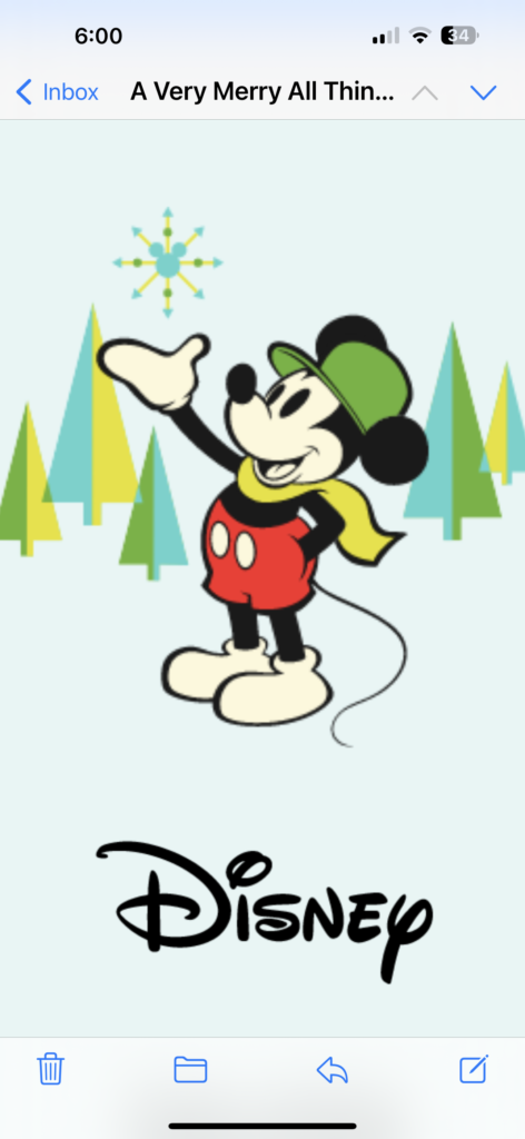 Mickey Mouse image looking like a hiker in the woods