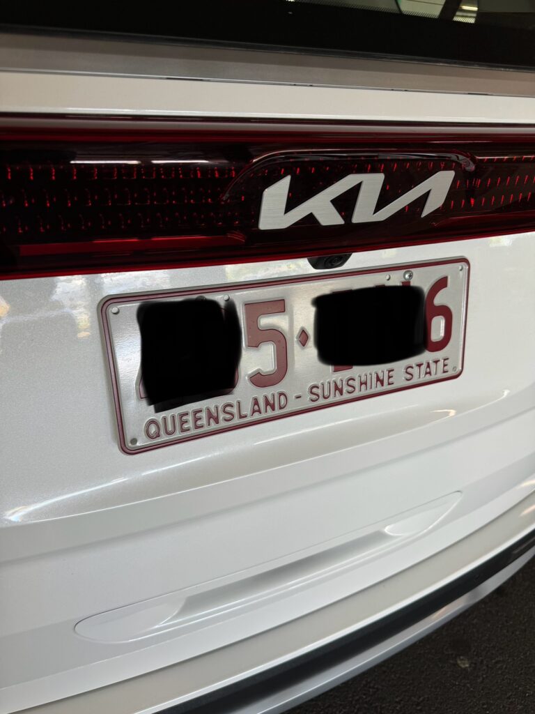 Australian license plate