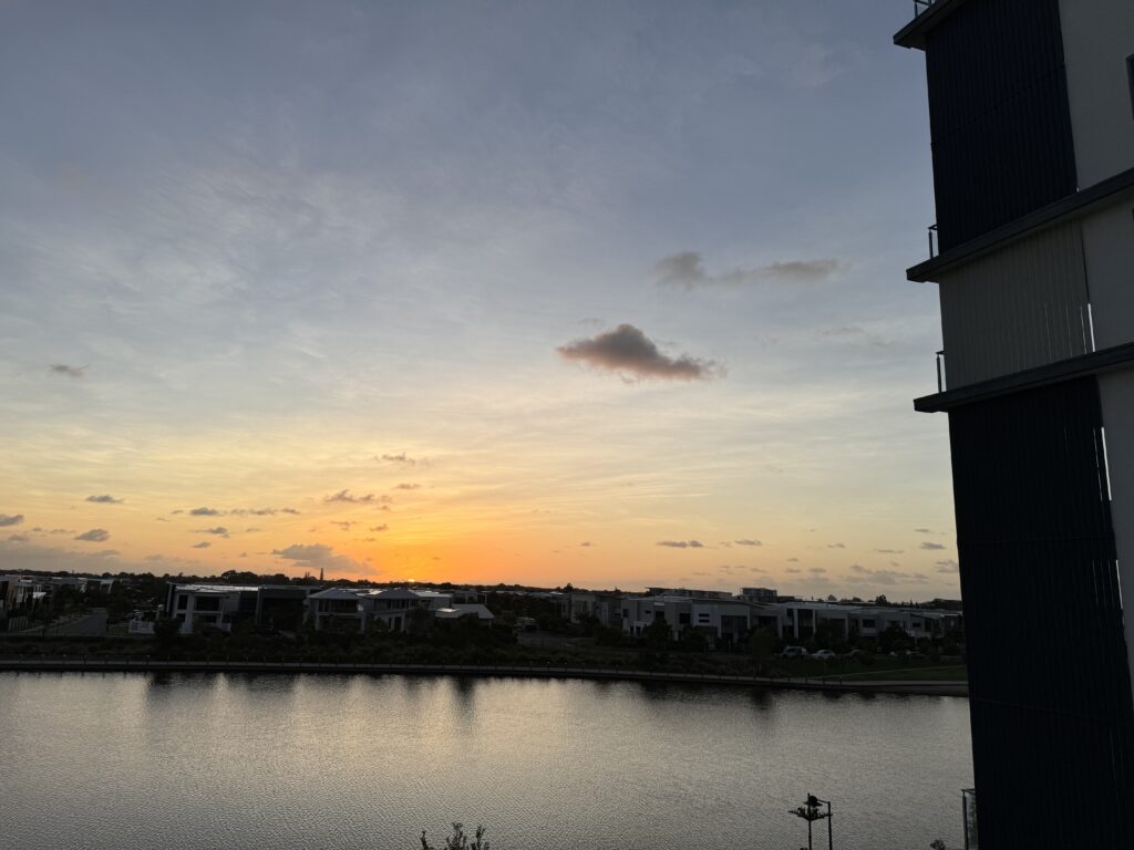 Dawn from a condo balcony