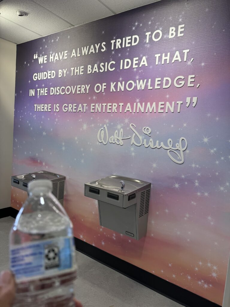 Walt Disney quote on a wall