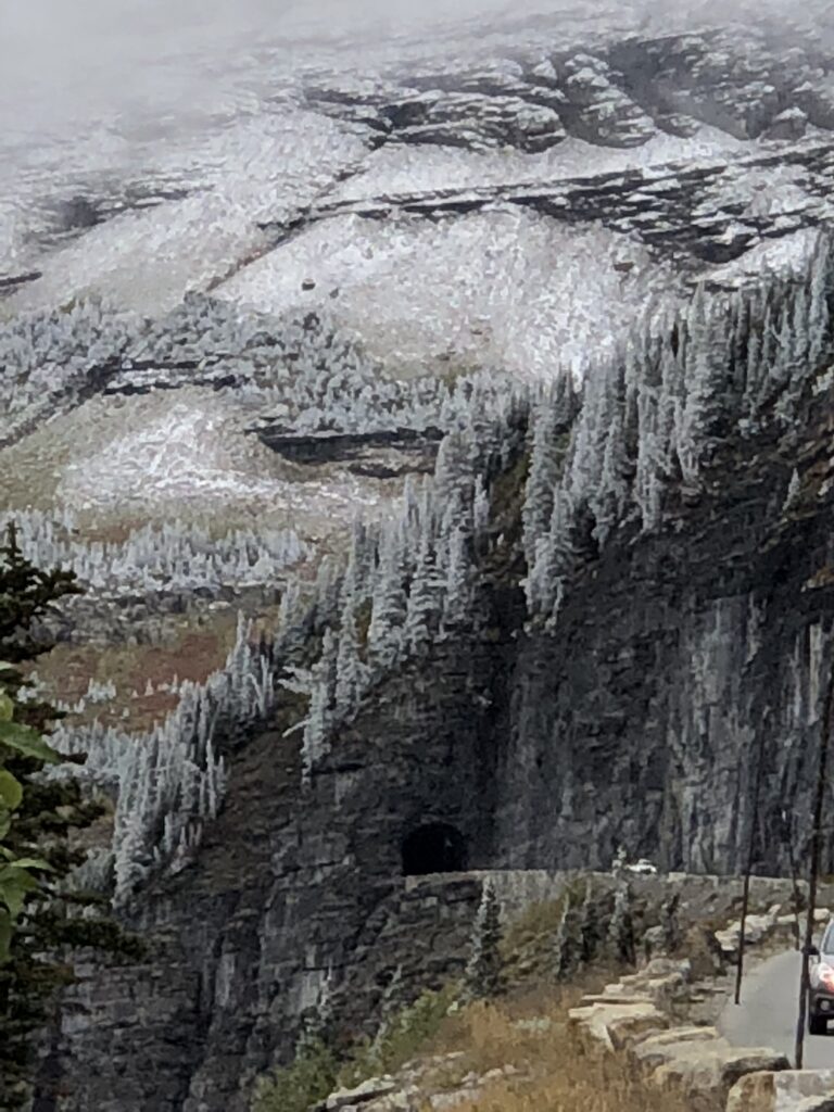 Snow dusted mountain