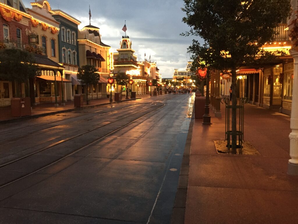 Magic Kingdom Main Street after hours