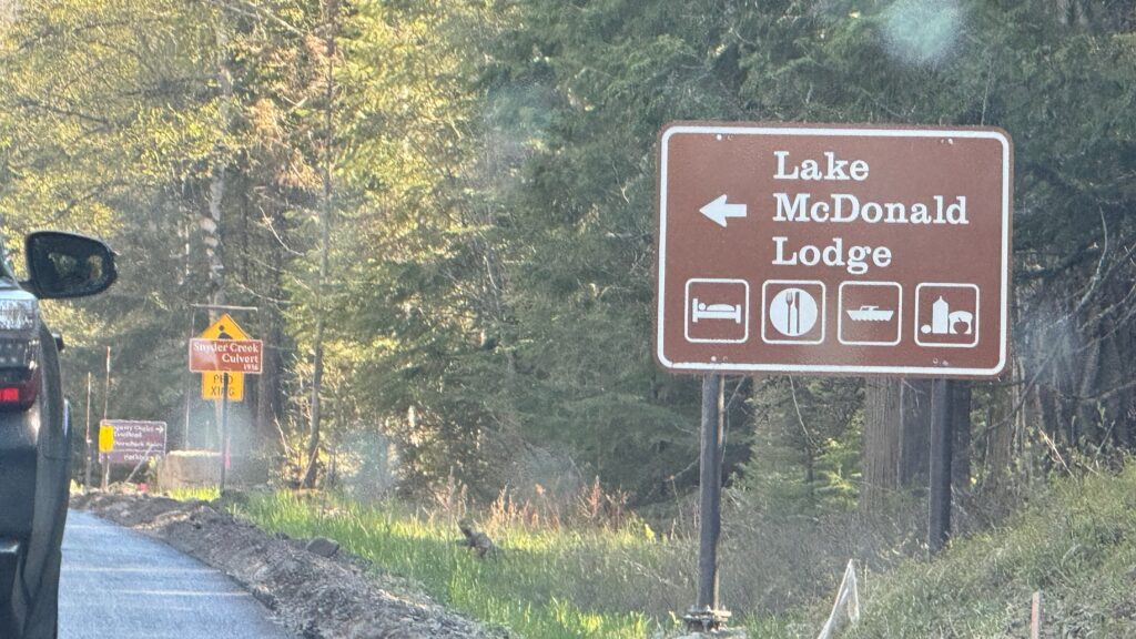 National park lodge sign