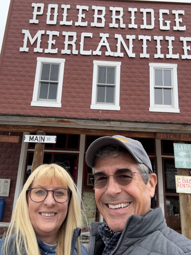 Couple at rural bakery 