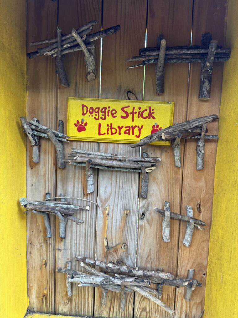 Doggie stick library 