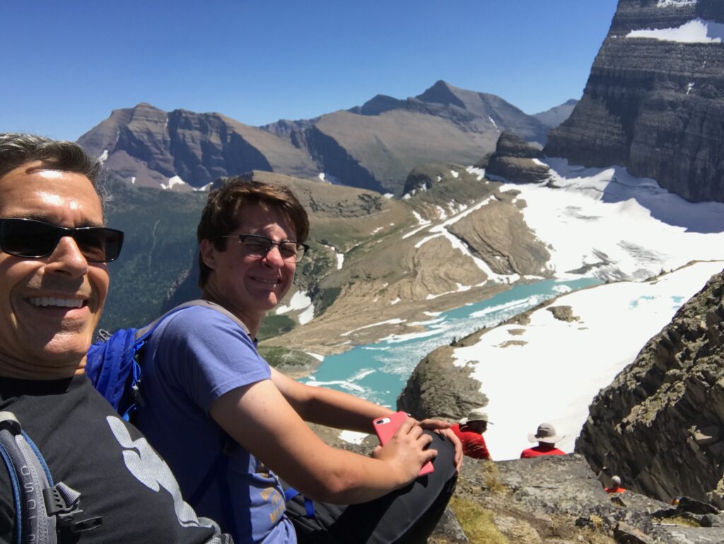 Two adults at the mountains