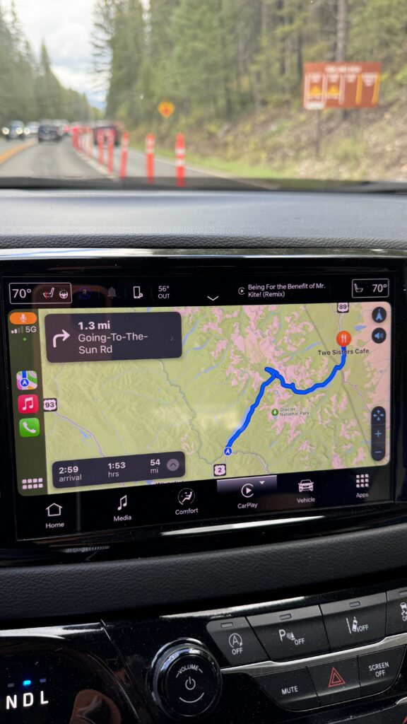 google map on car dashboard