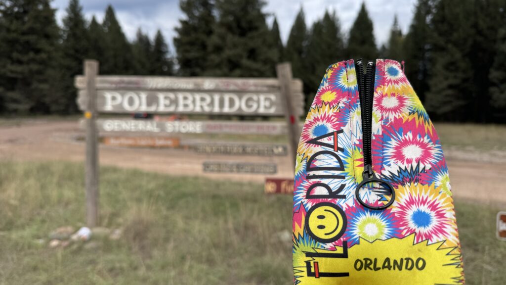 Drink holder and small town sign