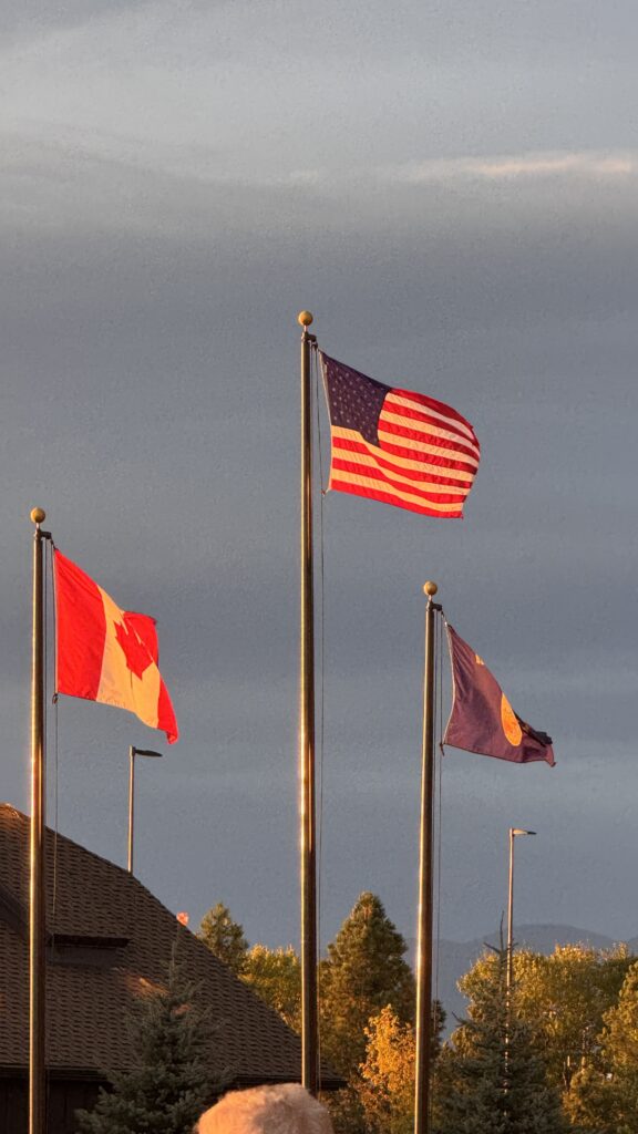 Three flags
