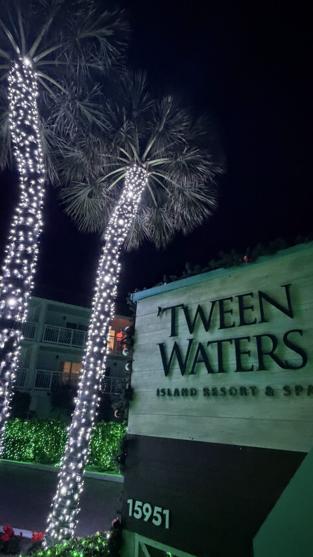 Florida beach resort at Christmas 