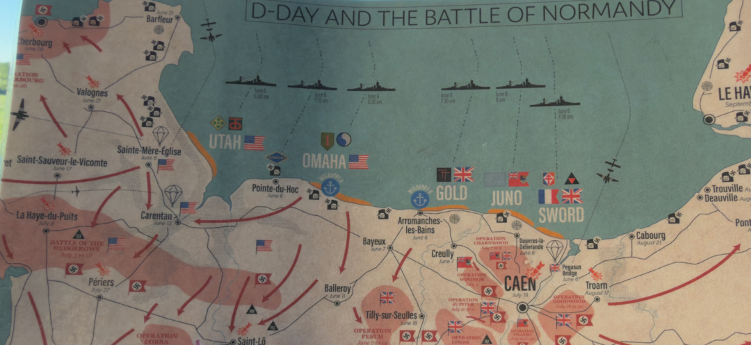 Normandy d-day map