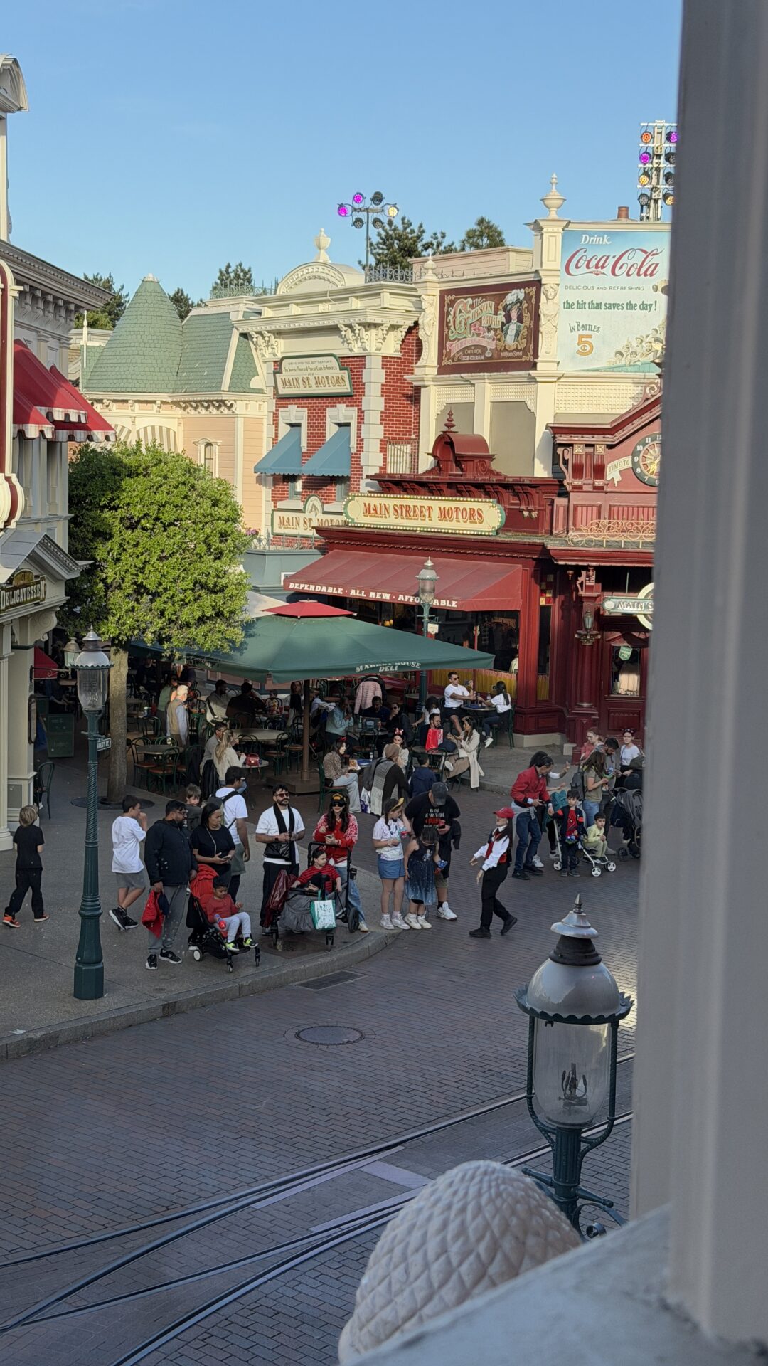 View of Main Street from walt’s restaurant second floor window