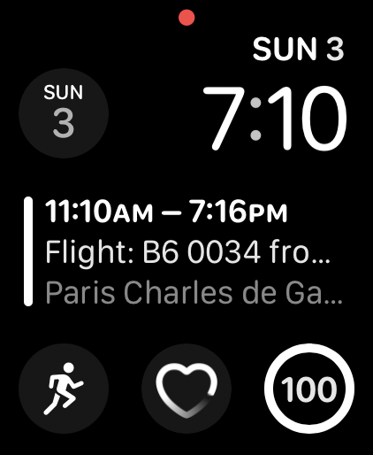 Apple Watch calendar app
